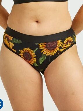 NWT Cora Cotton & Bamboo Bikini Pant in Sunflower Print Lucy & Yak